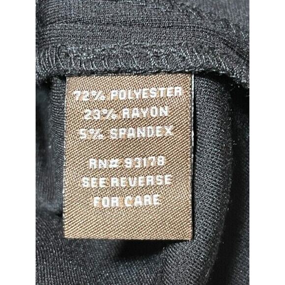 Adrienne Vittadini Dress 8 Petite Sheath Sleeveless Twist Front Ponte Black - Picture 7 of 10